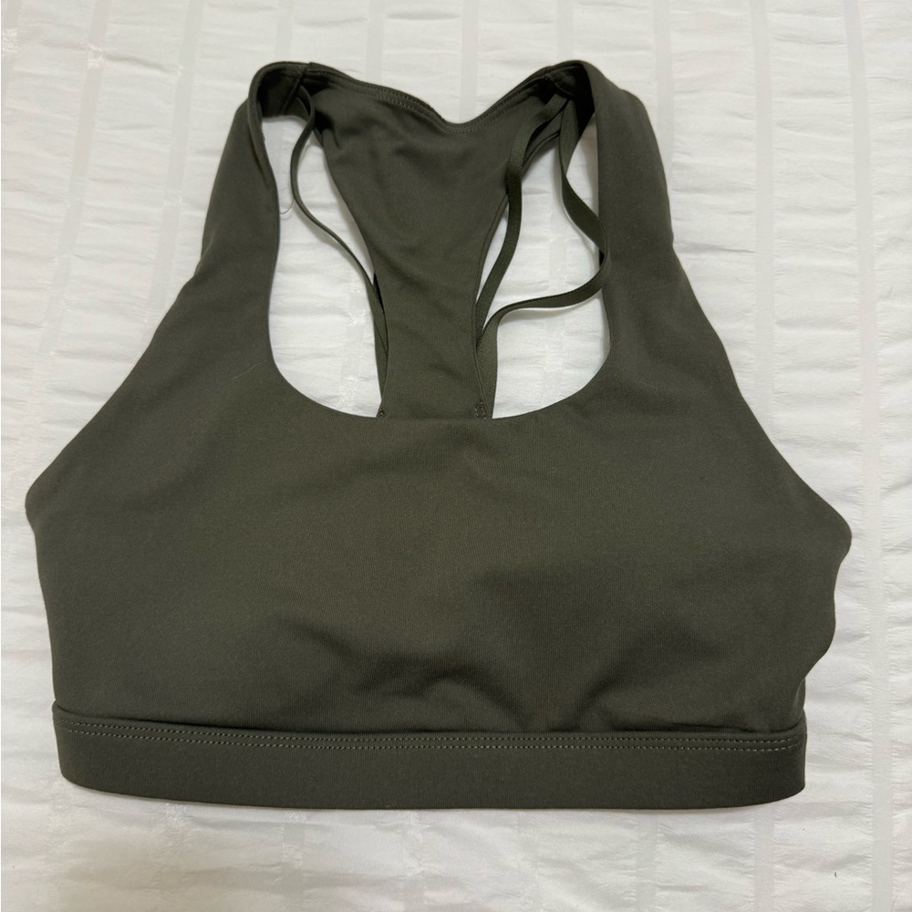 Fabletics Dark Green Sports Bra